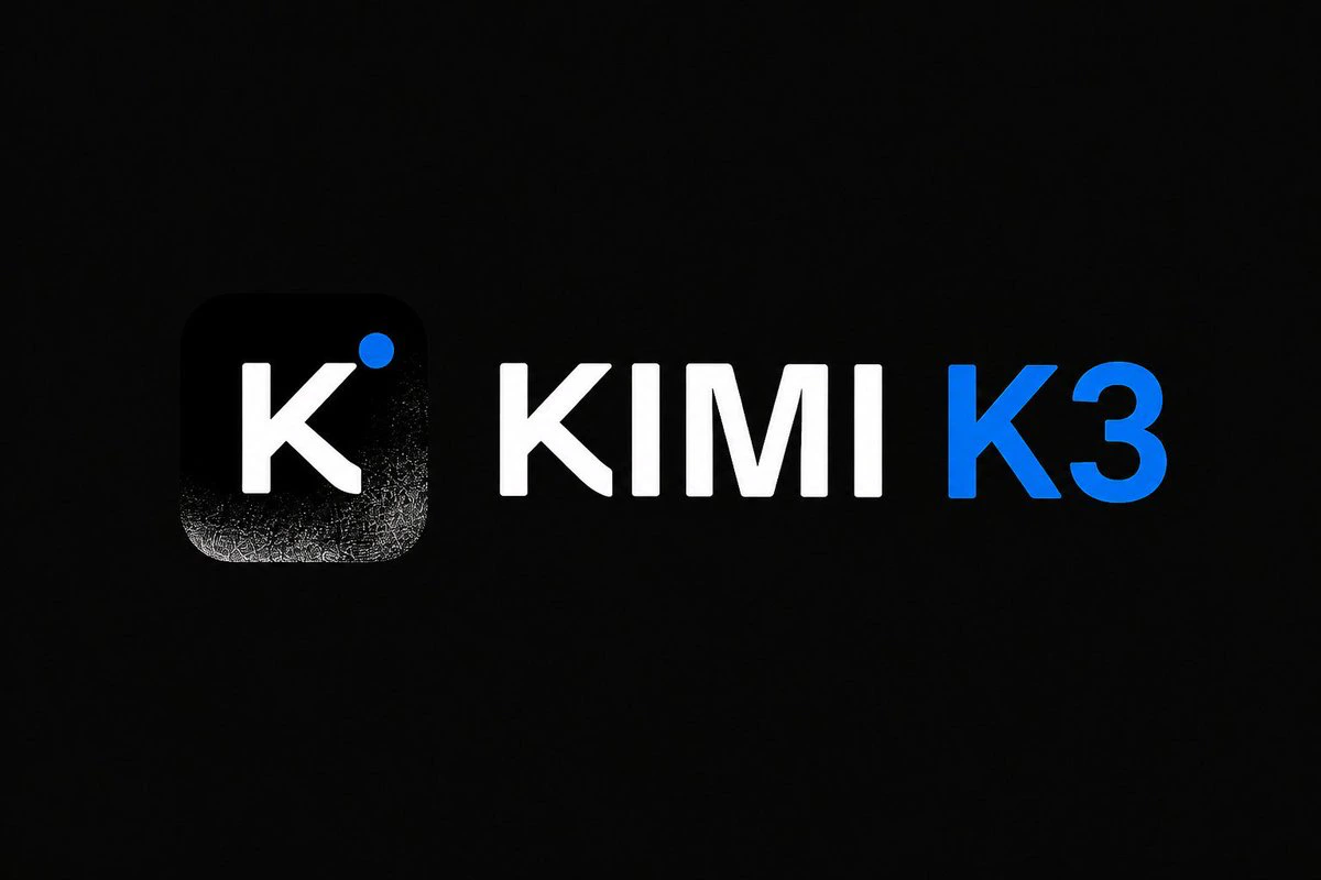 Identidad visual negra de Kimi K3 con el monograma K y el nombre del modelo en blanco y azul